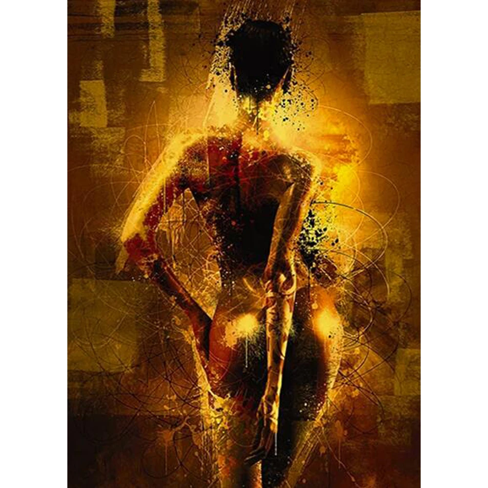 5D DIY Diamond Painting Abstract Art Sexy Woman Back View Round Square Cross Stitch Mosaic Embroidery DF671 | Дом и сад