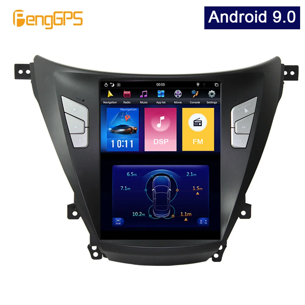 Android 9,0 Tesla вертикальный экран Автомобильный плеер gps навигация для hyundai Elantra 2012- аудио dvd-плеер 1920*1080
