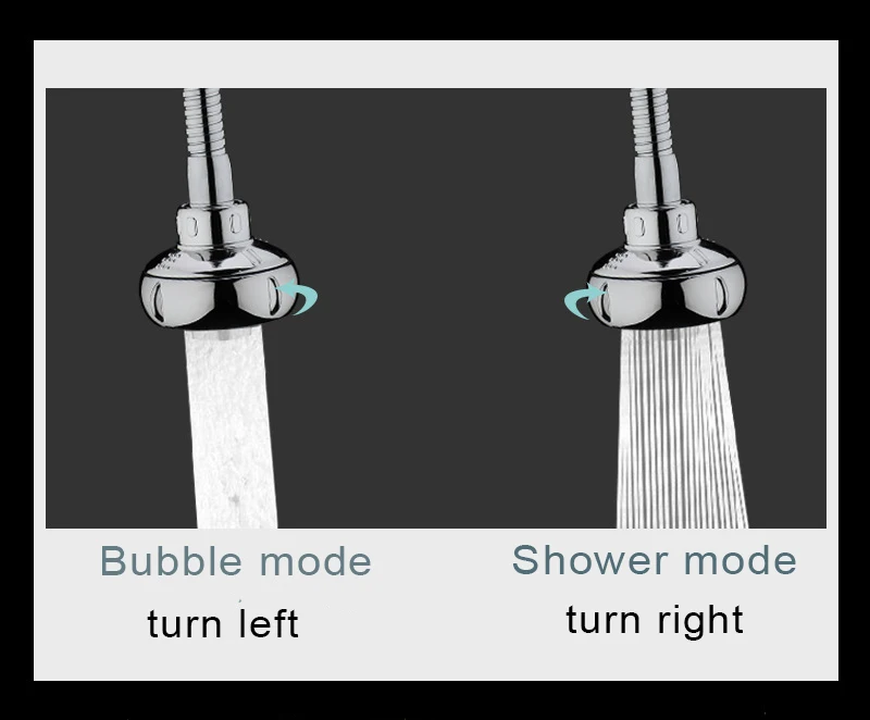 Смеситель для кухни на 360 градусов, расширитель скорости, контроль давления, насадка для душа, Вращающаяся насадка для крана для экономии воды
