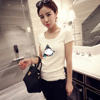 

2020 Tops T Shirt Women Cotton Female beige Tshirt