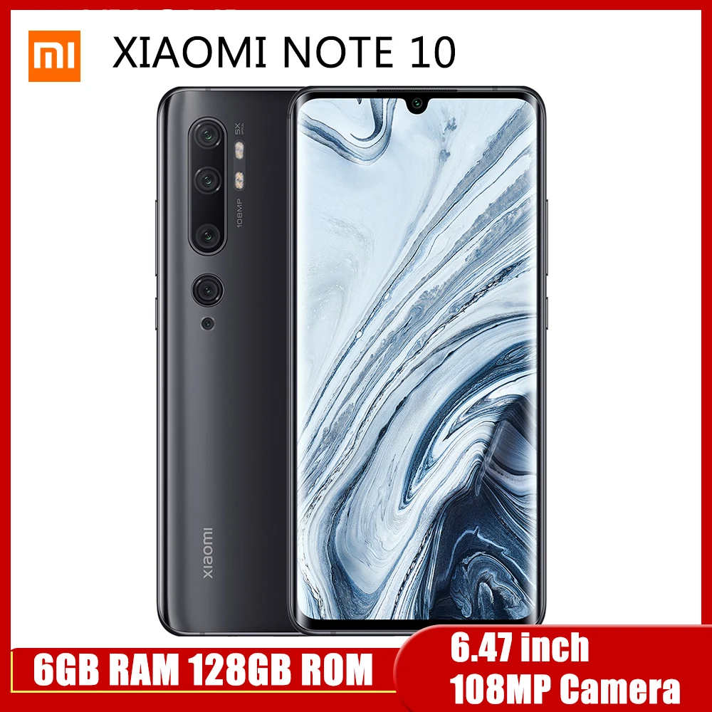 Глобальная версия телефона Xiaomi Mi Note 10 экран 6 47 дюйма 4G ГБ ОЗУ 128 Гб ПЗУ Snapdragon 730