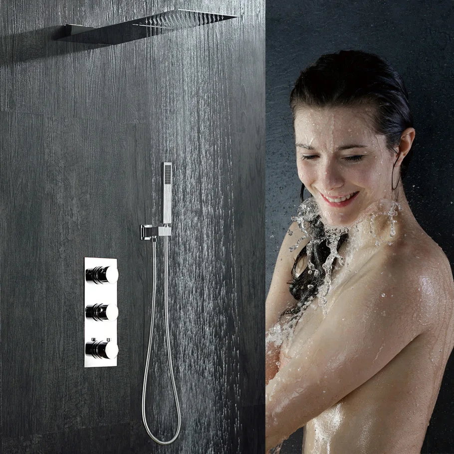

Concealed Multi-functional Shower Faucet Bath Nozzle Big Shower High-End Raindance Constant Temperature Smart Rain Waterfall Lar