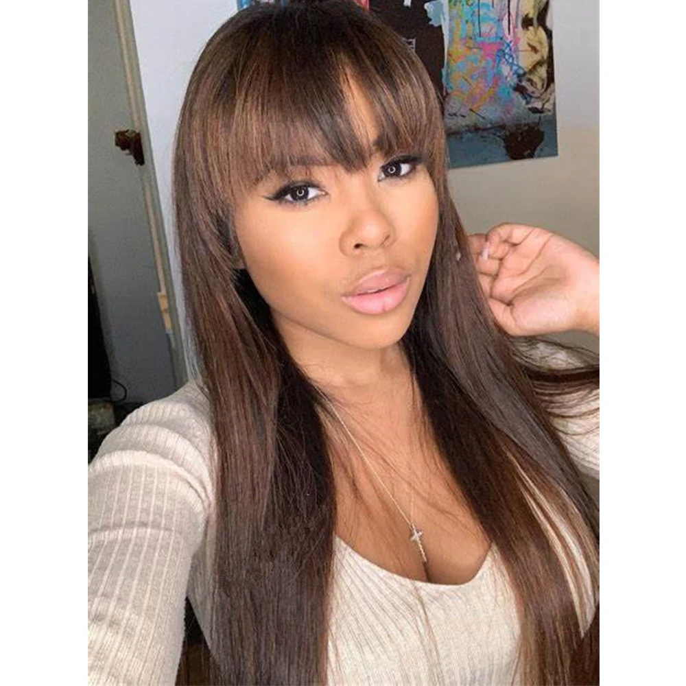 straigt human hair wigs