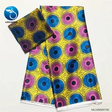 LIULANZHI африканская шелковая ткань модная многоцветная печать лента шелковая ткань принты атласная ткань для платья ML54NM07