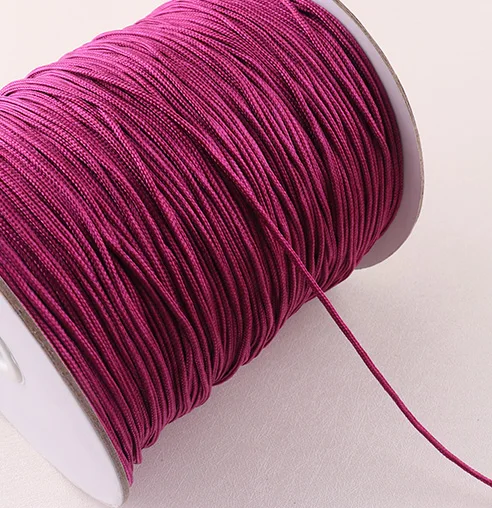 1.5mm Strong Braided Nylon Rope Core dark blue/dark purple/red Bracelet Lanyard Camping Rope Handmade Home DIY Decoration - Color: dark purple 50m