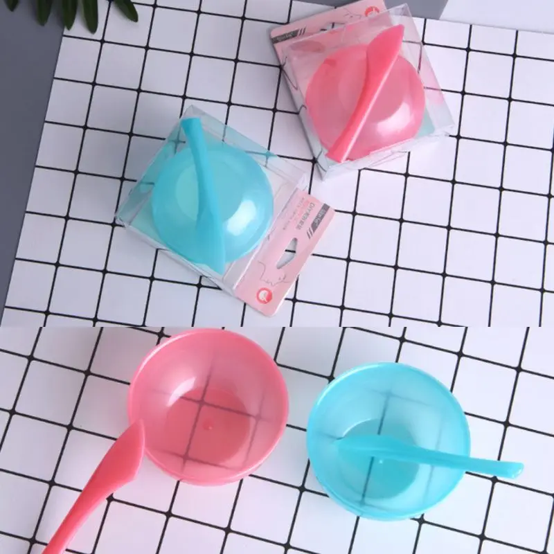 Женская мода DIY емкость для косметических масок крем для лица в пластиковой упаковке ложка набор домашней красоты маска смесь чашка палка инструмент для макияжа F1FF