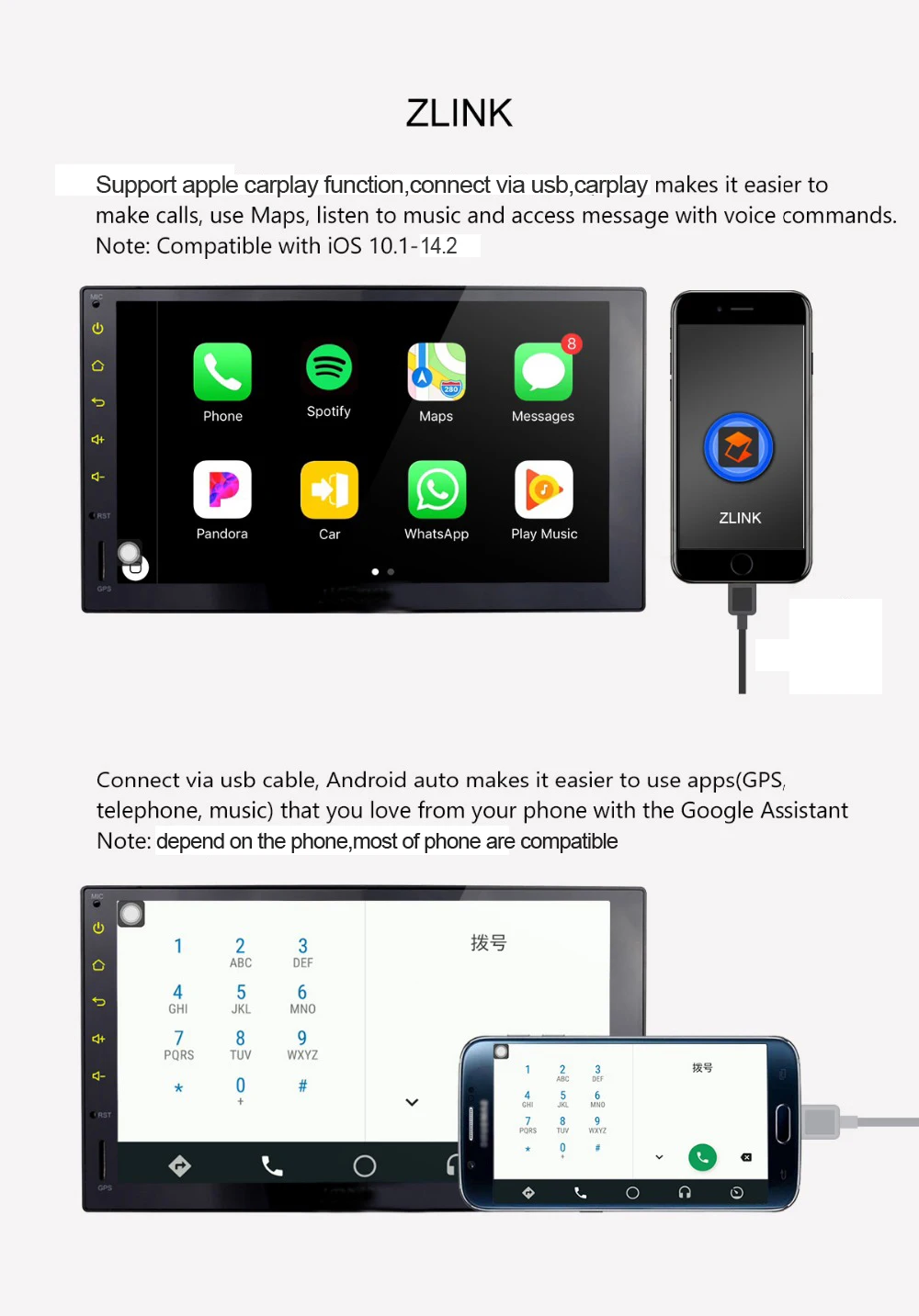 Автомобильный сенсорный экран Восьмиядерный процессор 7 дюймов Android 9 0 стерео для