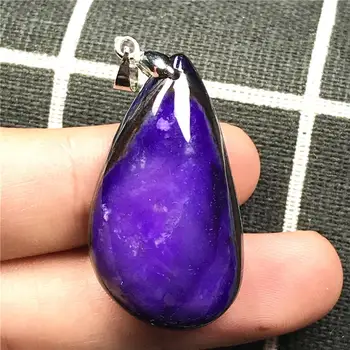 

Top Natural Royal Purple Sugilite Pendant Jewelry For Women Lady Man Crystal 35x20x9mm Beads Silver South Africa Stone AAAAA