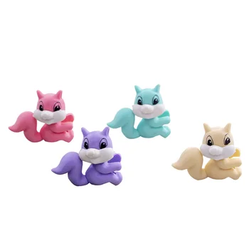 

2pcs squirrel rubber pencil eraser stationary school supplies items kawaii office creative cartoon kids gift students prizes