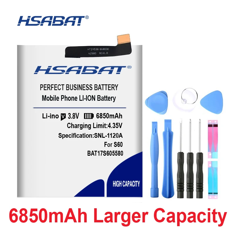 

HSABAT 0 cycle 6850mAh Battery for BAT17M15580&BAT17S605580 DOOGEE S60 Perfect Replacement-free shipping