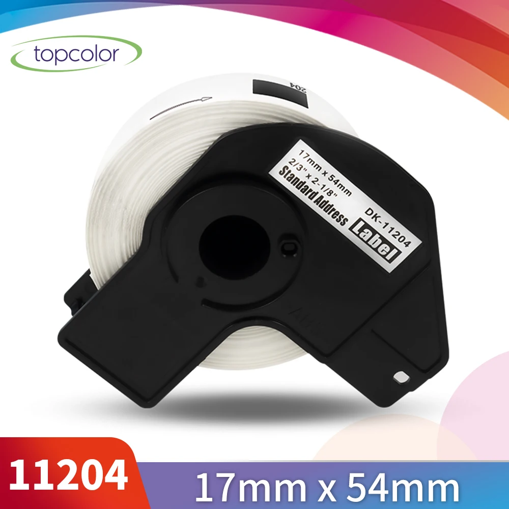 

Topcolor 400pcs DK 11204 Multi-Purpose Address Labels Compatible Brother Label Printer 17*54mm Label Maker QL1100 QL1050 QL820