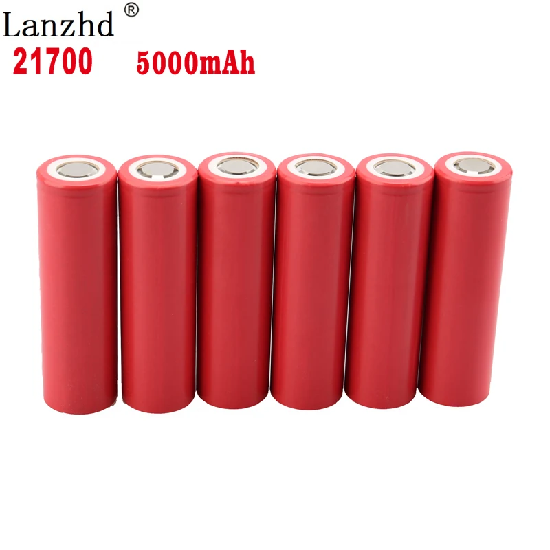 

6PCS 21700 5C Power battery 21700 batteries lithium 5000mah Li-lon 3.7V battery for Electric drill Toy Electronic cigarettes