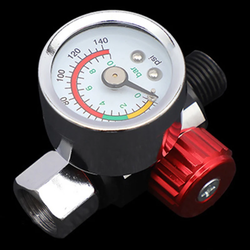 Air Regulator Gauge& In-Line Water Trap Filter Tool for HVLP Spray Tool Adjustment Pressure Paint