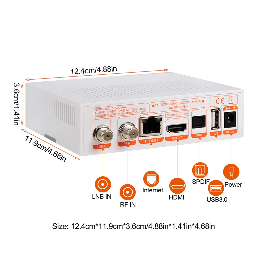 GTmedia GTC приемное устройство DVB S2 C T2 ISDBT Amlogic S905D android 6 0 TV BOX 2 Гб оперативной памяти 16