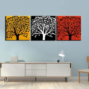 

3 Pieces HD Prints Pictures Canvas Prints Abstract Black White Tree Painting Wall Art For Living Room Home Decoration