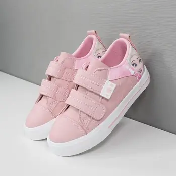 

Disney Spring Children Canvas Shoes Girls Sneakers Elsa Princess Kids Shoes Fashion Casual Sport Running Shoes for girls