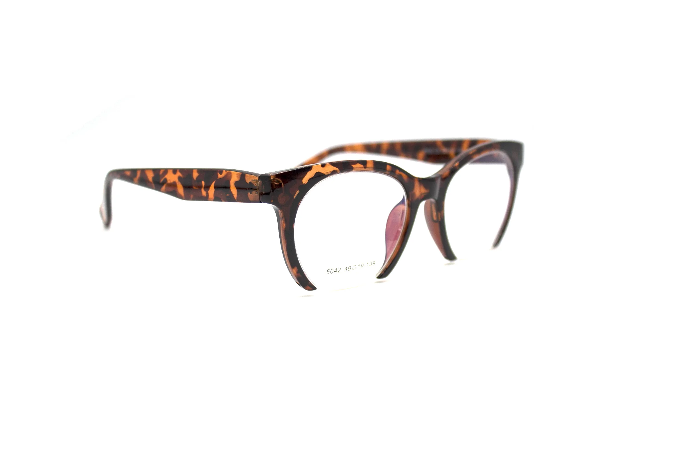 LuckTime, модные женские очки, оправа, повседневные, Ретро стиль, половина оправа, очки для близорукости, оправа для счастливого времени, оправы для оптических очков#5042 - Цвет оправы: Leopard