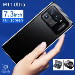 Brand new smartphone M11 Ultra 7.3-inch full-screen HD display phone 16GB+1T memory 4G 5G call signal Qualcomm 888