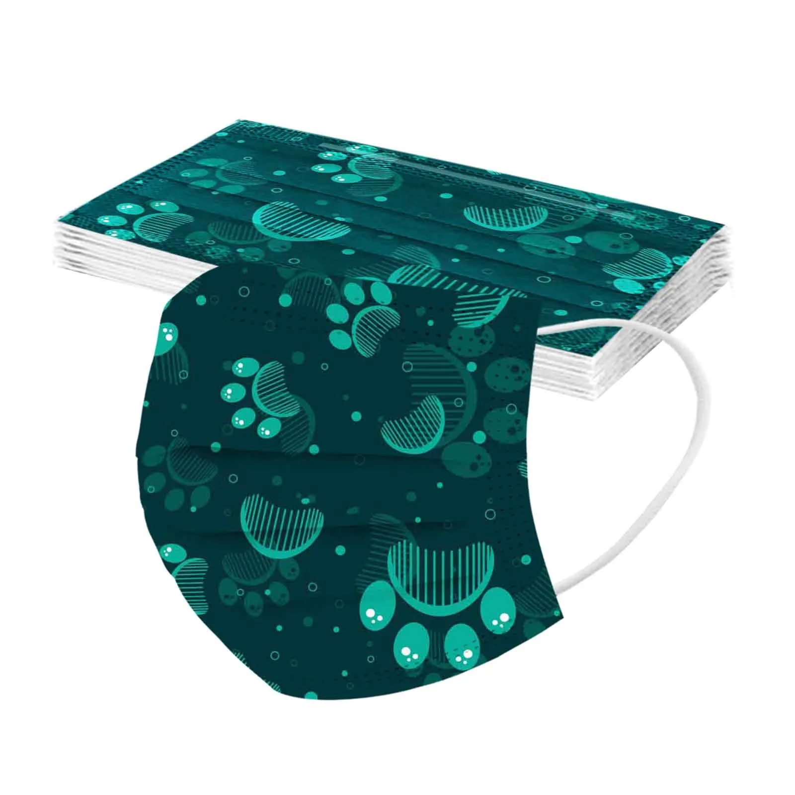 10 шт. взрослых Для женщин Собака печати ноги маска для лица Защитные Одноразовые