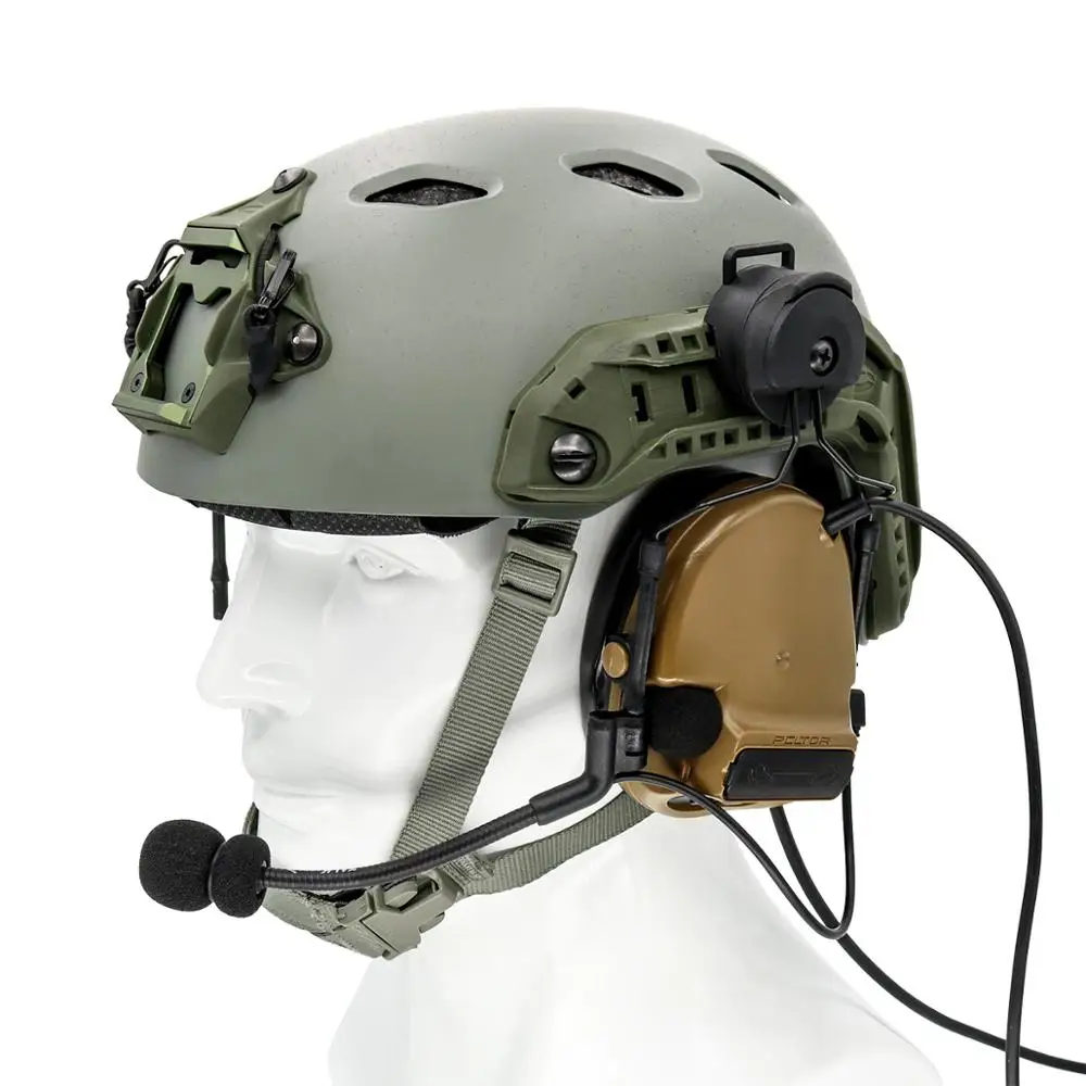 Military Peltor Helmet Headset Bracket and Fast Ops Core Helmet ARC Rail Headset Adapter for Airsoft Headphones comtac i ii iii