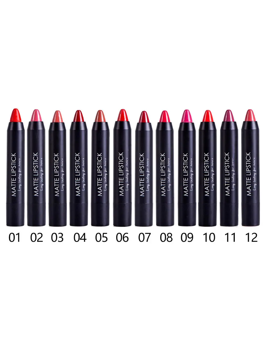 Lipstick pen 12 color waterproof lasting charming sexy color easy to wear professional daily makeup long-lasting non-stick cup
