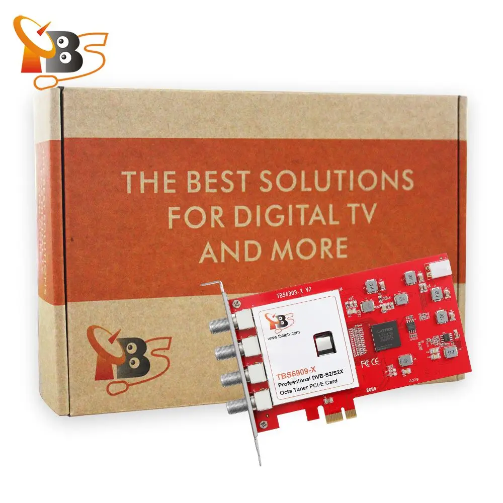 TBS6909X DVB S/S2/S2X 8 ядерный ТВ тюнер PCIe карты для просмотра и Запись спутник FTA
