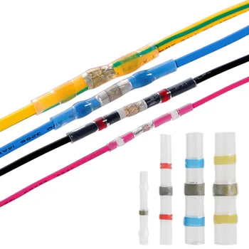 

Hot 100Pcs 26-10AWG Assorted Solder Sleeve Heat Shrink Splice Butt Wire + Box B95B