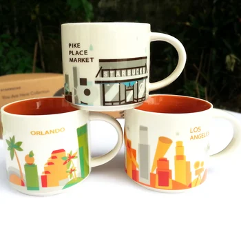 

Global CollectionCeramic City Cup USA Bone china Mug New York Los Angeles San Francisco Portland Dallas Toronto Miami