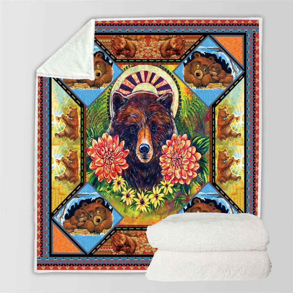 3D-Russia-Bear-Sherpa-Blanket-Back-to-School-Scotland-Pattern-Bed-Sofa-Printed-Fleece-Plush-Throw