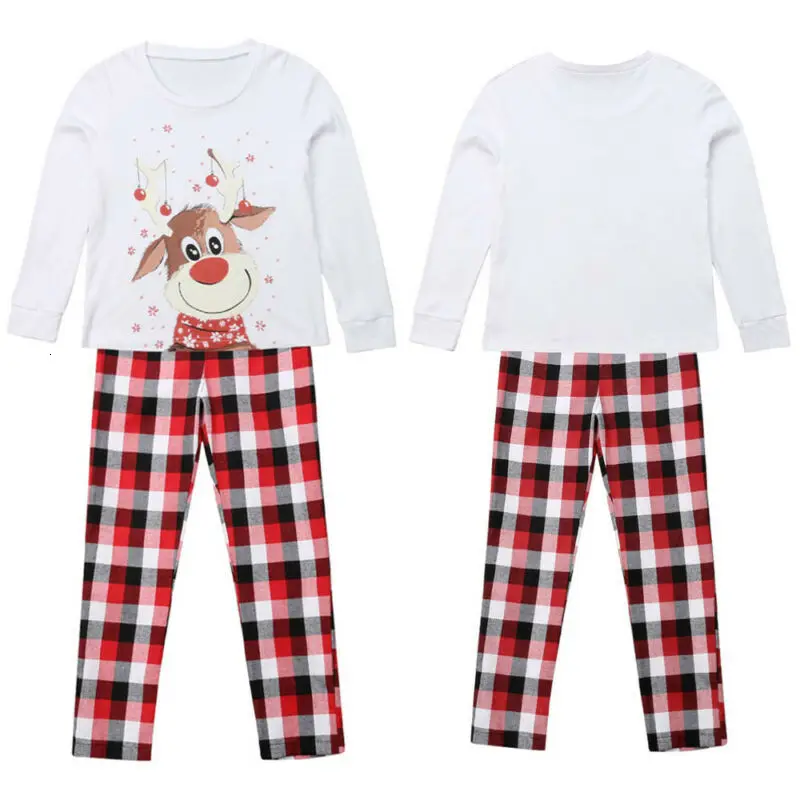 M-3XL От 6 месяцев до 9 лет; коллекция года; Семейные рождественские пижамы с принтом рождественского оленя; Семейные комплекты для взрослых, женщин и детей; рождественские пижамы; Семейный комплект