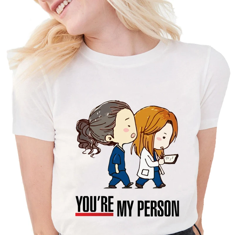 EUGINE DREAM Grey Anatomy TV Characters Camiseta para Mujer