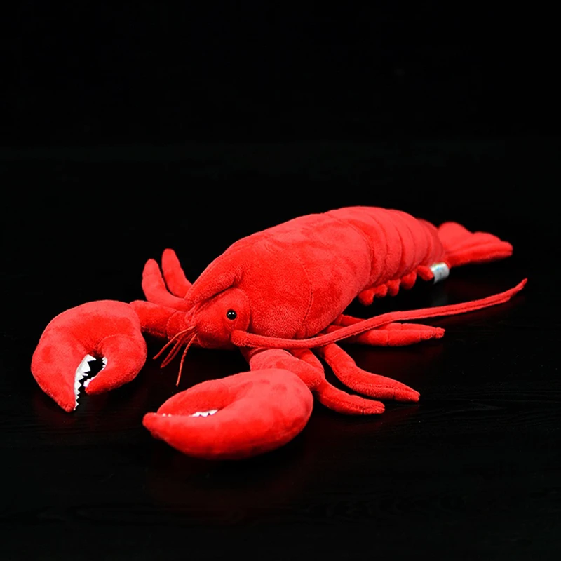 Lifelike Red Lobster Plush Toy Huggable American Lobster Stuffed Animals  Toys Extra Soft Sea Life Plushie Gifts