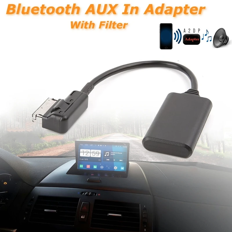 Adaptateur de musique Bluetooth sans fil pour voiture, récepteur auxiliaire, câble mx o pour Mercedes W212, S212, C207, interface radio multimédia