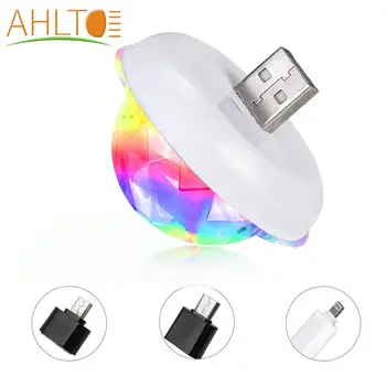 

LED Magic Dj Light Night light USB Disco Light Stage Lighting Effect Light Micro USB Crystal Disco Ball Sound Party Lights
