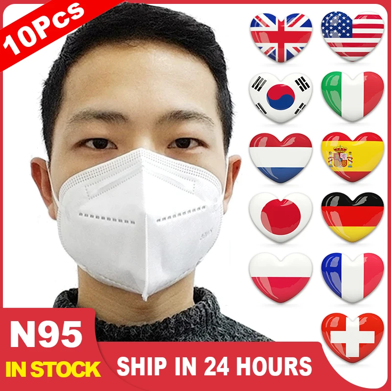 

N95 High Protection Face Masks KN95 Respirator Earloop Mouth Cover Mask Filter Drop Shipping