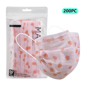 

200pcs Adult Mask Disposable Mask 3 Layer Earring Mask Solid In Stock Covers Mouths Cotton Masker Disposable Christmas halloween