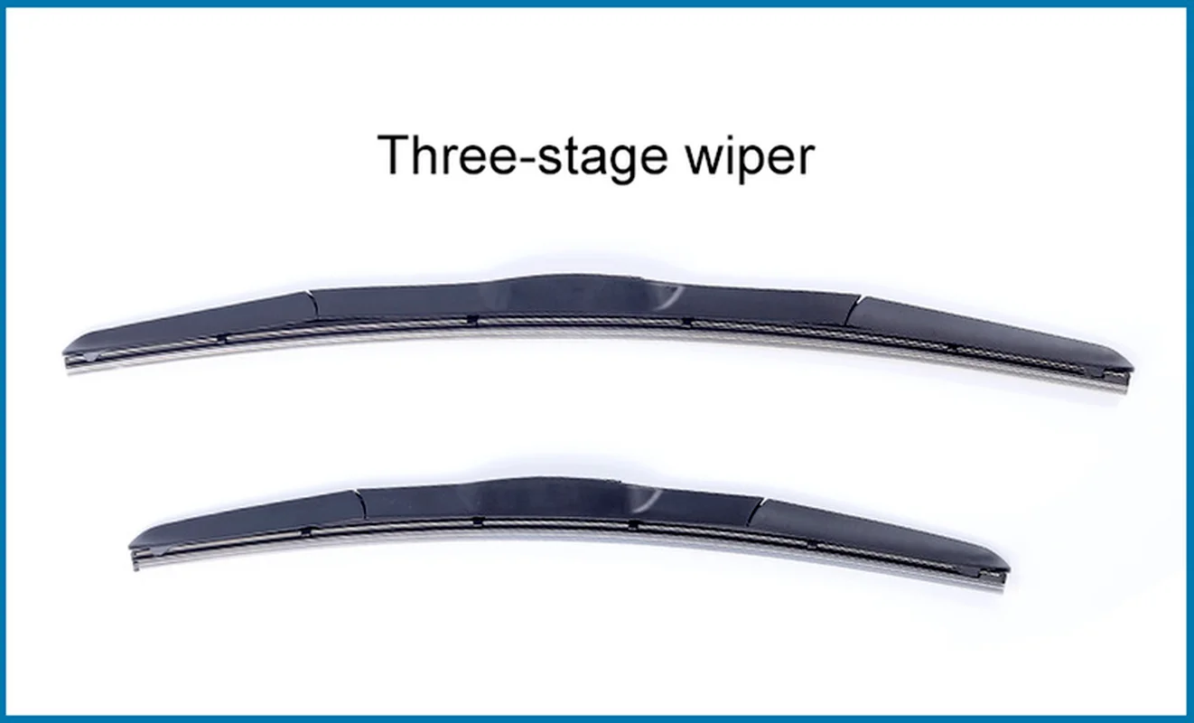 

Auto Windshield Wiper For Cars Three-stage Universal Bracketless Double-sided Wiper Various Sizes Soft Rubber 14' 15' 19'U Hook
