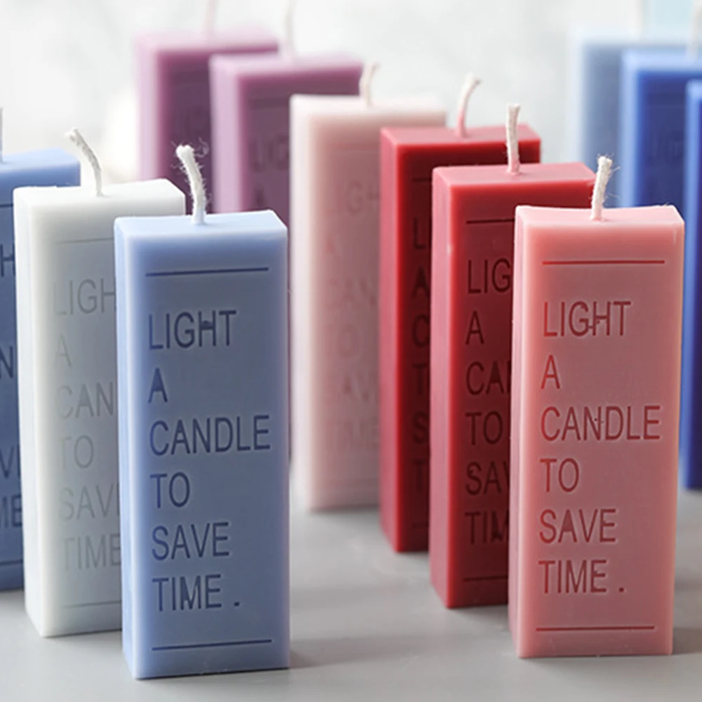 Candle Mold Reusable Handmade Candle Making Model Letter Design Candle Mould Simple Style Scented Candle Mould DIY Candle Craft