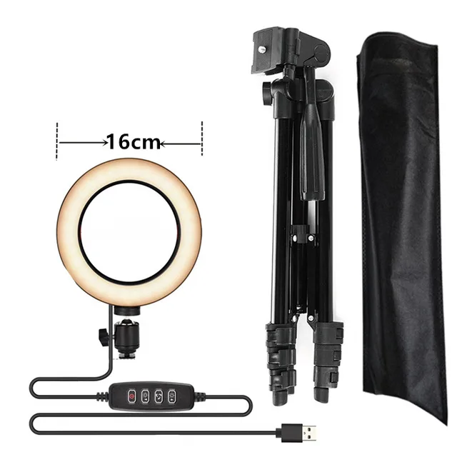 10'' LED Selfie Ring Light with Lightweight Lighting Stand MobileTripod Photography Lighting for Makeup Youtube Phone Holder