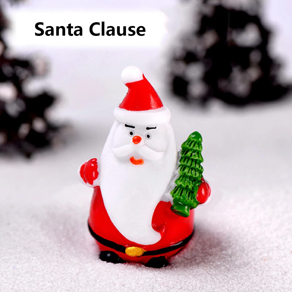 Santa Claus 1 шт. подарок Кукольный дом, игрушки бонсай Рождественский Декор микро пейзаж Санта Клаус фигурки, миниатюры снеговик DIY декорации аксессуары - Цвет: Santa Claus