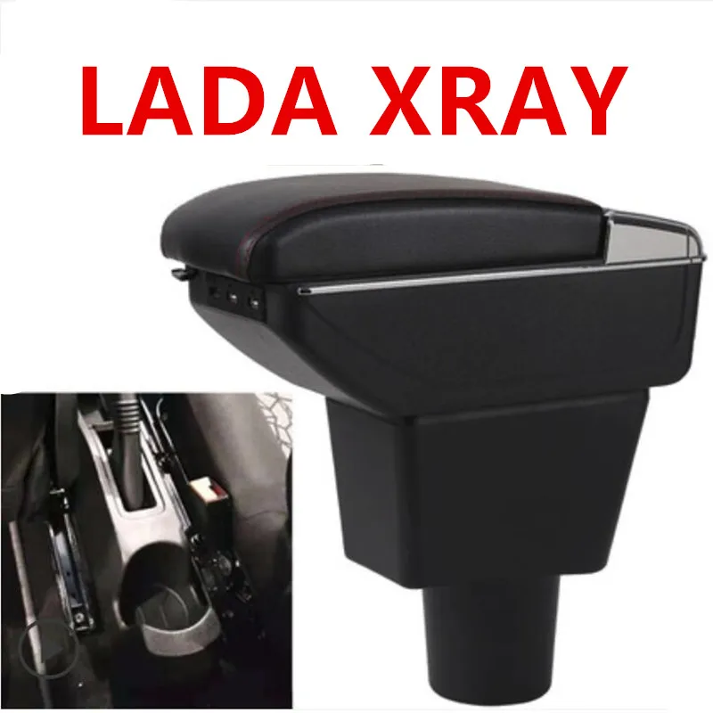 Для LADA XRAY подлокотник коробка Лада XRAY Универсальный Автомобильный центральный подлокотник коробка для хранения держатель стакана, пепельница аксессуары для модификации