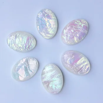 

Resin Stone Diameter 13x18mm Oval 1# high-quality Cabochon Dome Flat back beads DIY Jewelry Finding Cameo Pendant Setting