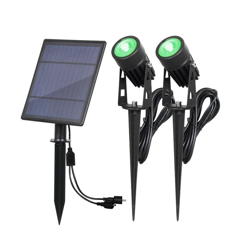 Solar ao ar T-sunrise Solar Powered Spotlight Luzes Brancas Quentes Painel Livre Iluminação Paisagem Quintal Jardim Árvore Separadamente Lâmpada 2 3 solar powered spotlight