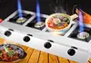 4 gas burners gas cooktops Home Built-in Freestanding Dual Use Gas Stove Rental Integrated Cooktop 3