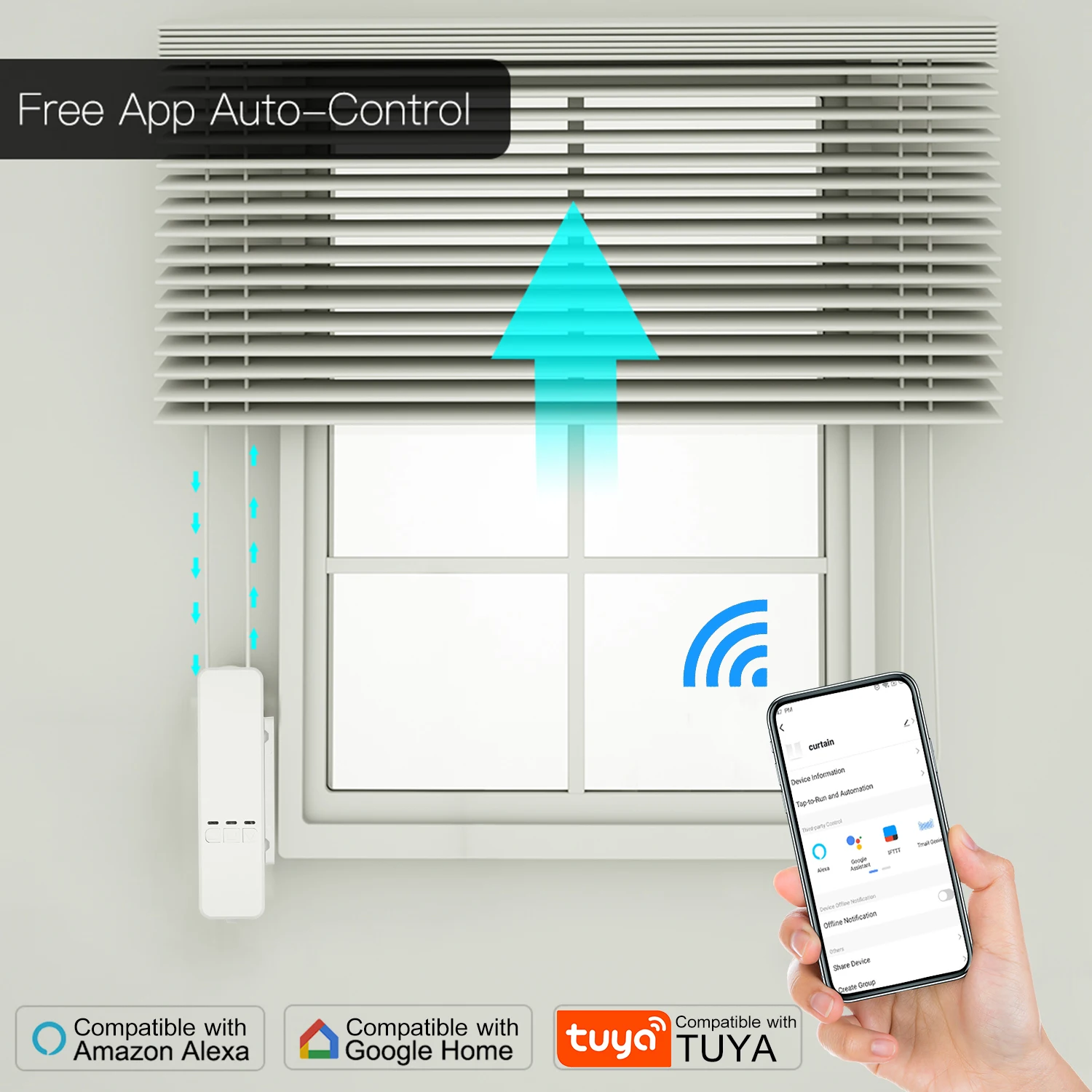 Details about   DIY Smart Chain Roller Blinds Shade Shutter WiFi control work with Alexa Google 
