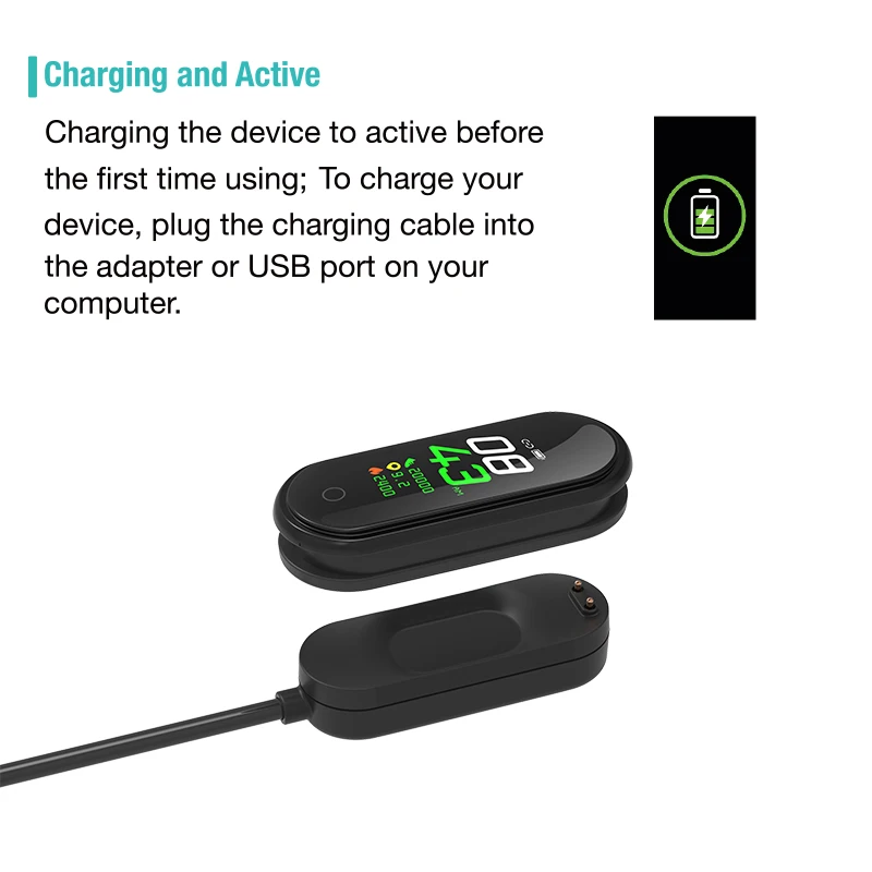  Fitness Bracelet with Blood Pressure/Blood Oxygen/Hear Rate Monitor/Waterproof Smart Band for huawe - 4000290562977