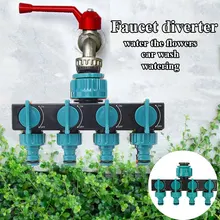 

4 Way Garden Irrigation Hose Splitter for 1/2 3/4 1 inch Female Thread Tap Faucet Water Hose Connector