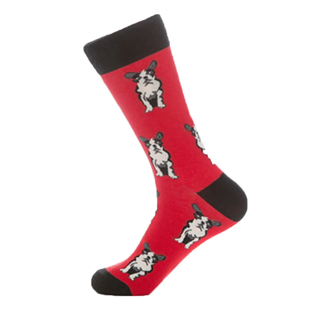 Счастливые мужские носки, смешной Рисунок, цвет, осень, принт собаки, носки, много цветов, мужские летние модные носки, набор, принт, модный, повседневный# B