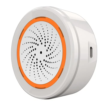

Tuya Smarthome Zigbee Temperature Humidity Sensor Built-in Siren Alarm 3in1 90DB Sound Light Sensor WithUSB Powered APP Control