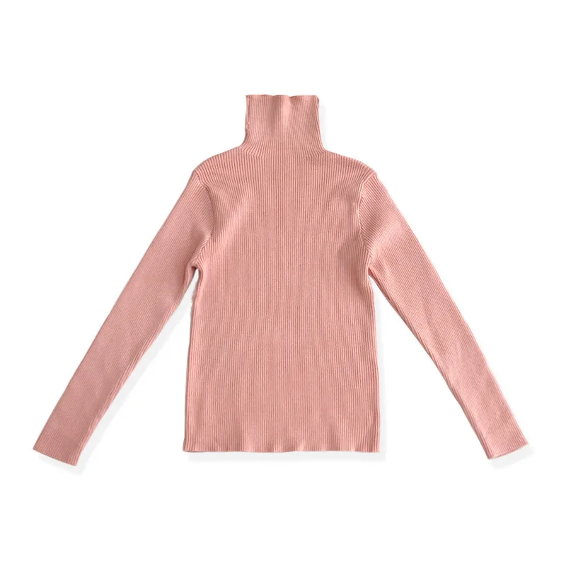 Winter Turtleneck Solid Sweaters Teenage Girls Knit Tops Kids Clothing Autumn Baby Big Girl Long Sleeve Sweater Clothes